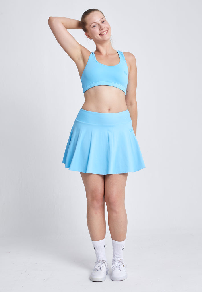 Mädchen & Damen Advantage Tennisrock / Skort mit Ballhalter, hellblau von SPORTKIND