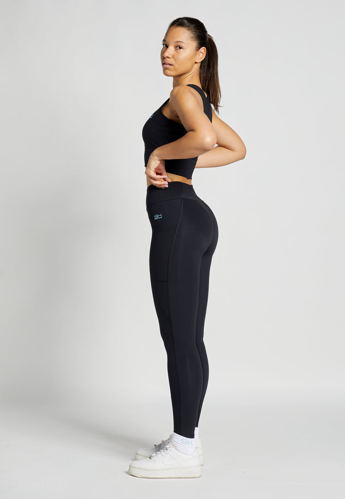 Mädchen & Damen Crop Top Sport, schwarz von SPORTKIND