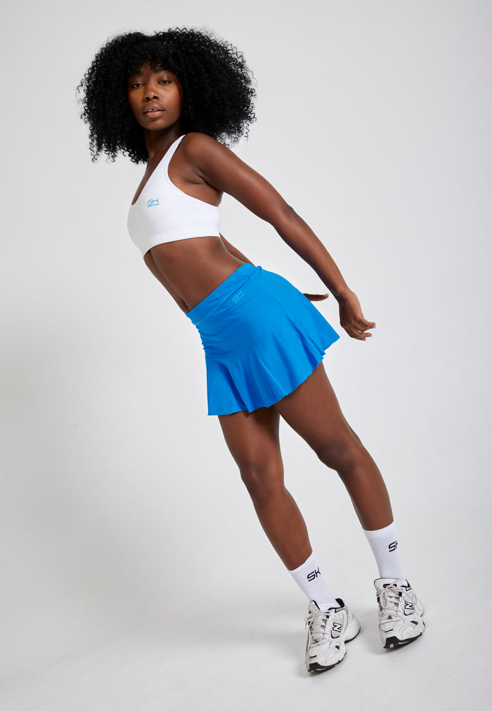Mädchen & Damen Glockiger Tennisrock / Skort, cyan blau von SPORTKIND