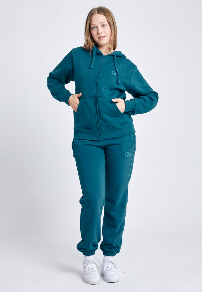 Mädchen & Damen Jogginghose Baumwolle Damen & Mädchen, petrol grün von SPORTKIND