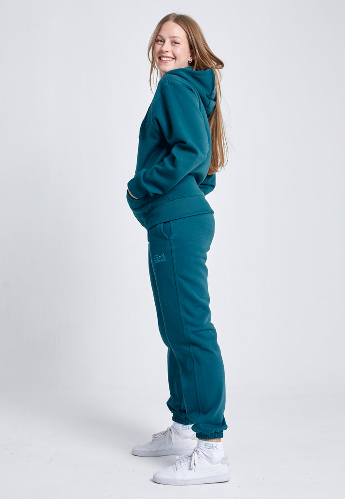 Mädchen & Damen Jogginghose Baumwolle Damen & Mädchen, petrol grün von SPORTKIND