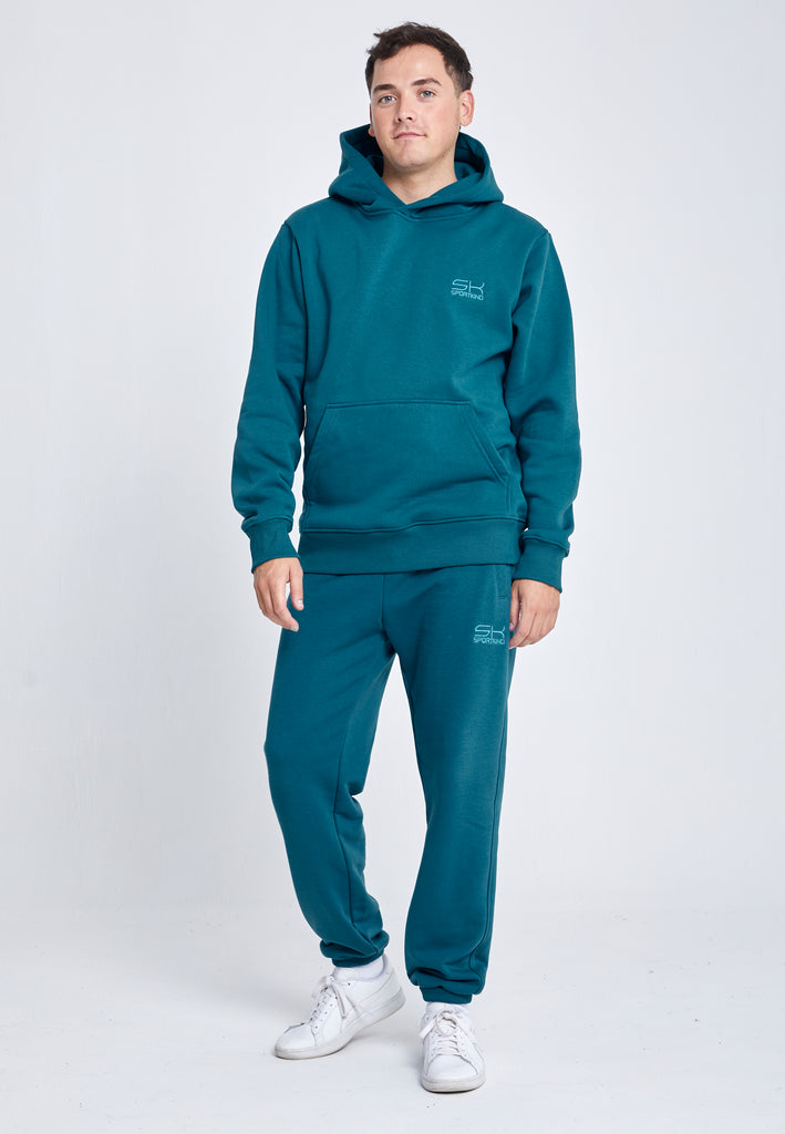 Jungen & Herren Jogginghose Baumwolle Herren & Jungen, petrol grün von SPORTKIND