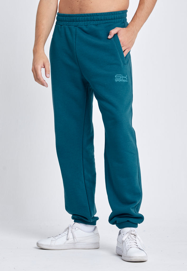 Jungen & Herren Jogginghose Baumwolle Herren & Jungen, petrol grün von SPORTKIND