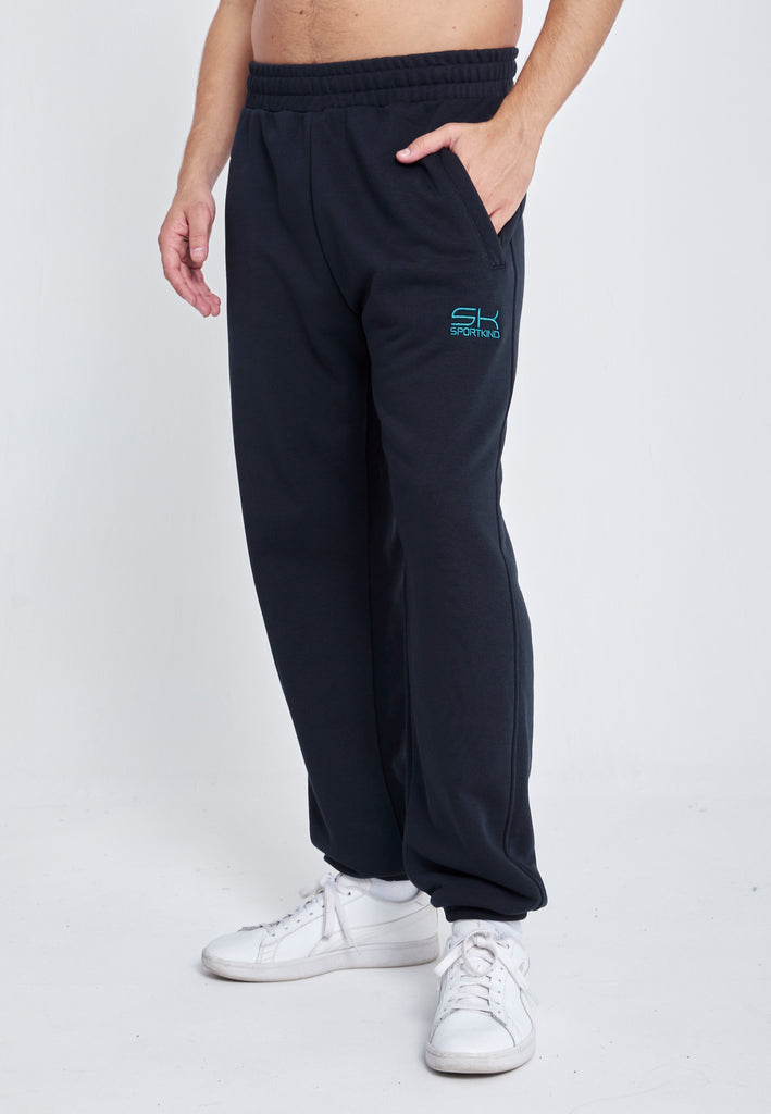 Jungen & Herren Jogginghose Baumwolle Herren & Jungen, schwarz von SPORTKIND