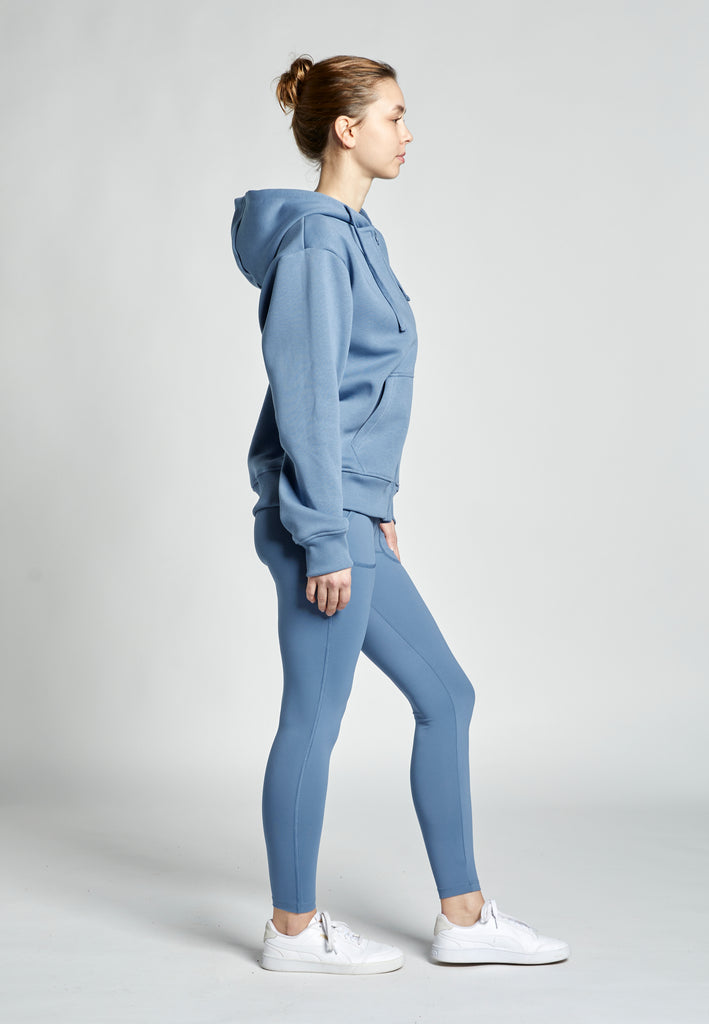 Unisex Kapuzenjacke mit Reißverschluss unisex, grau blau von SPORTKIND