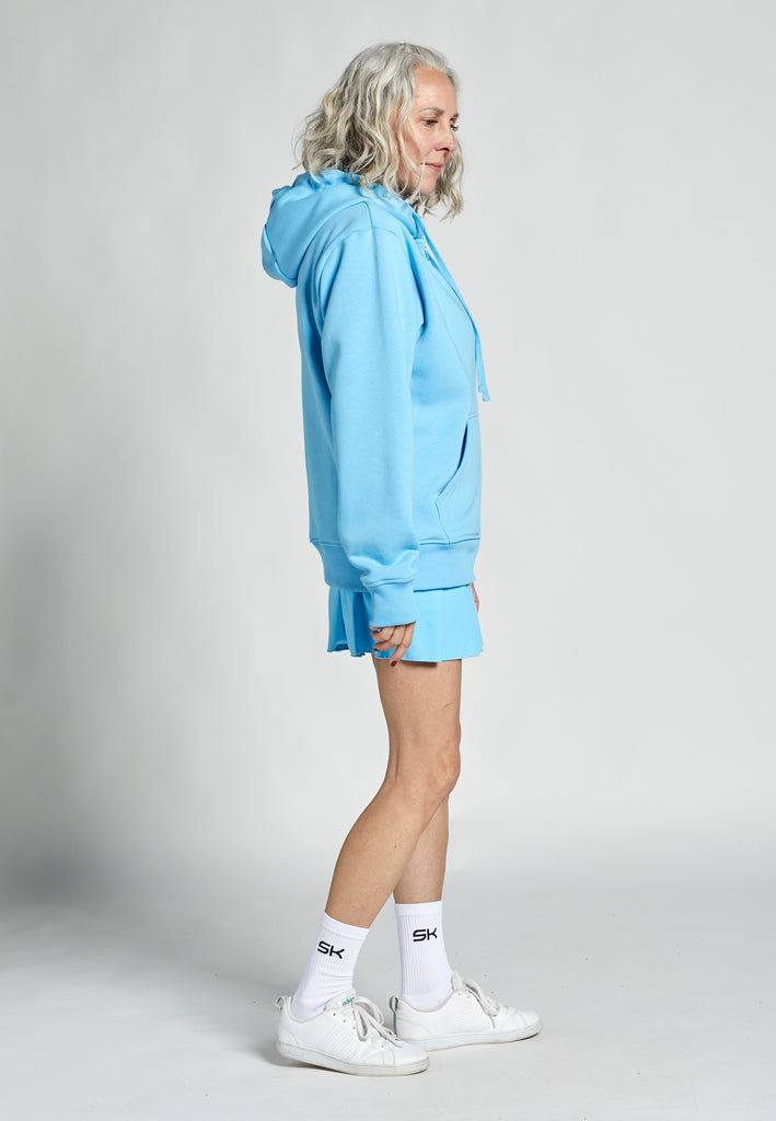 Unisex Kapuzenjacke mit Reißverschluss unisex, hellblau von SPORTKIND