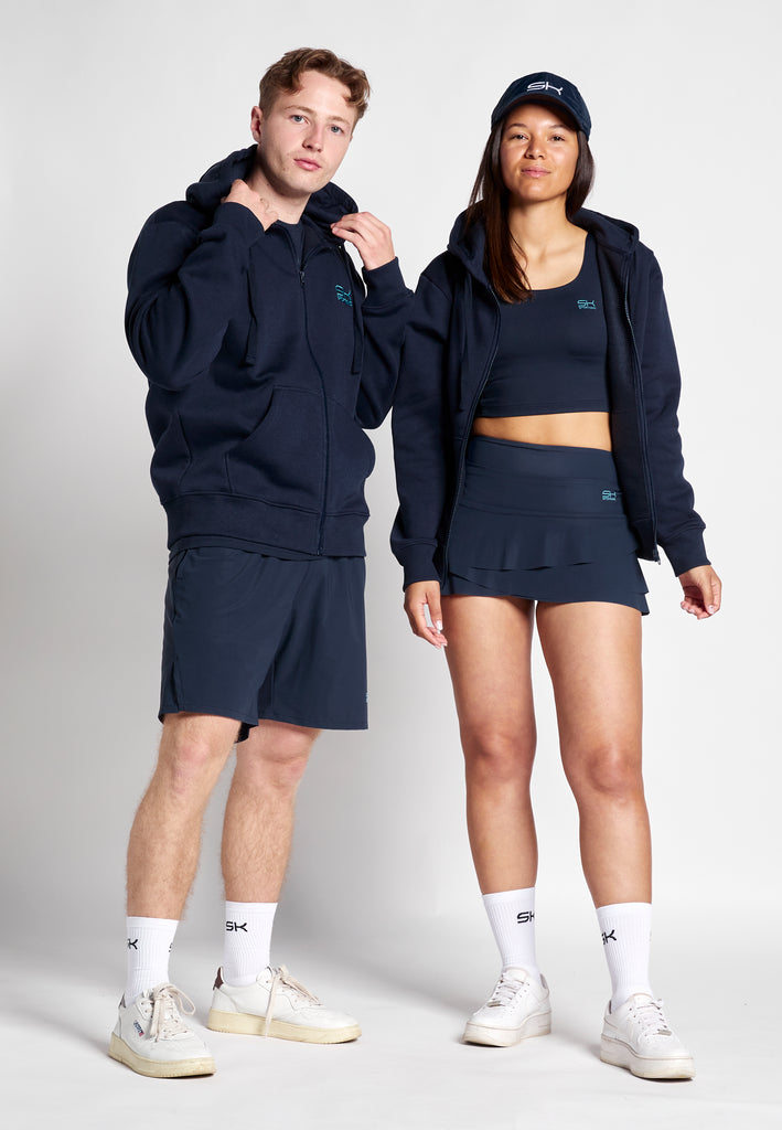 Unisex Kapuzenjacke mit Reißverschluss unisex, navy blau von SPORTKIND