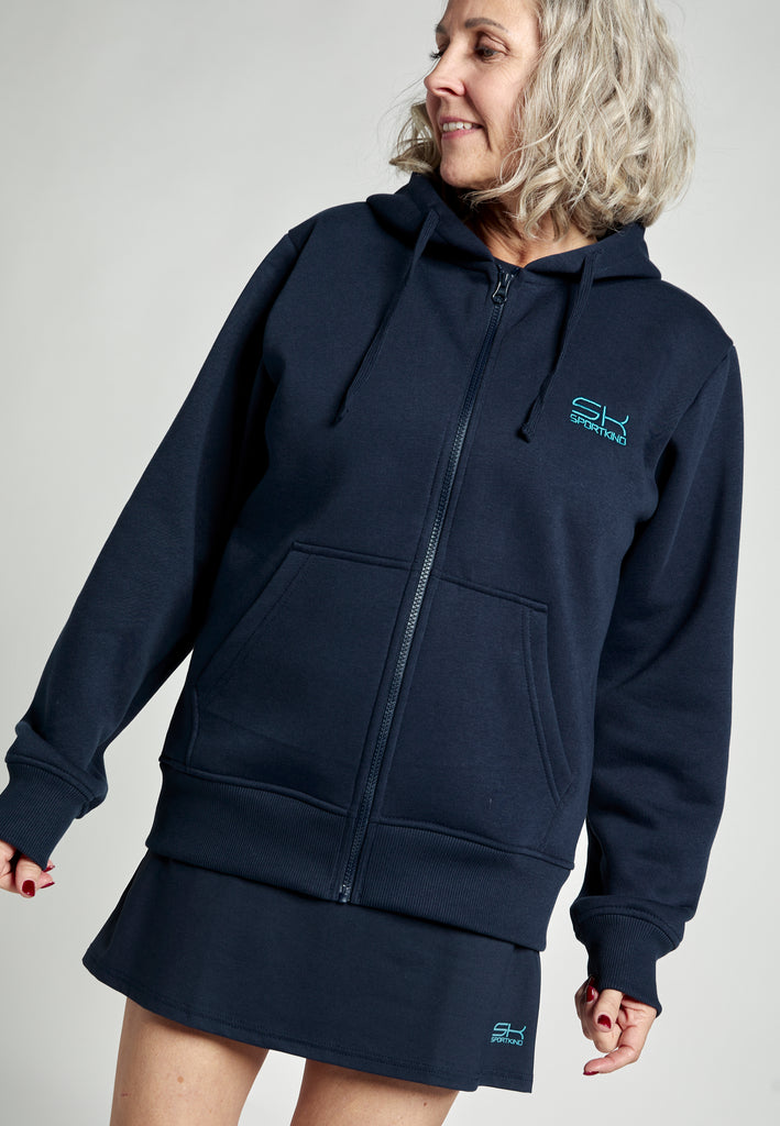 Unisex Kapuzenjacke mit Reißverschluss unisex, navy blau von SPORTKIND
