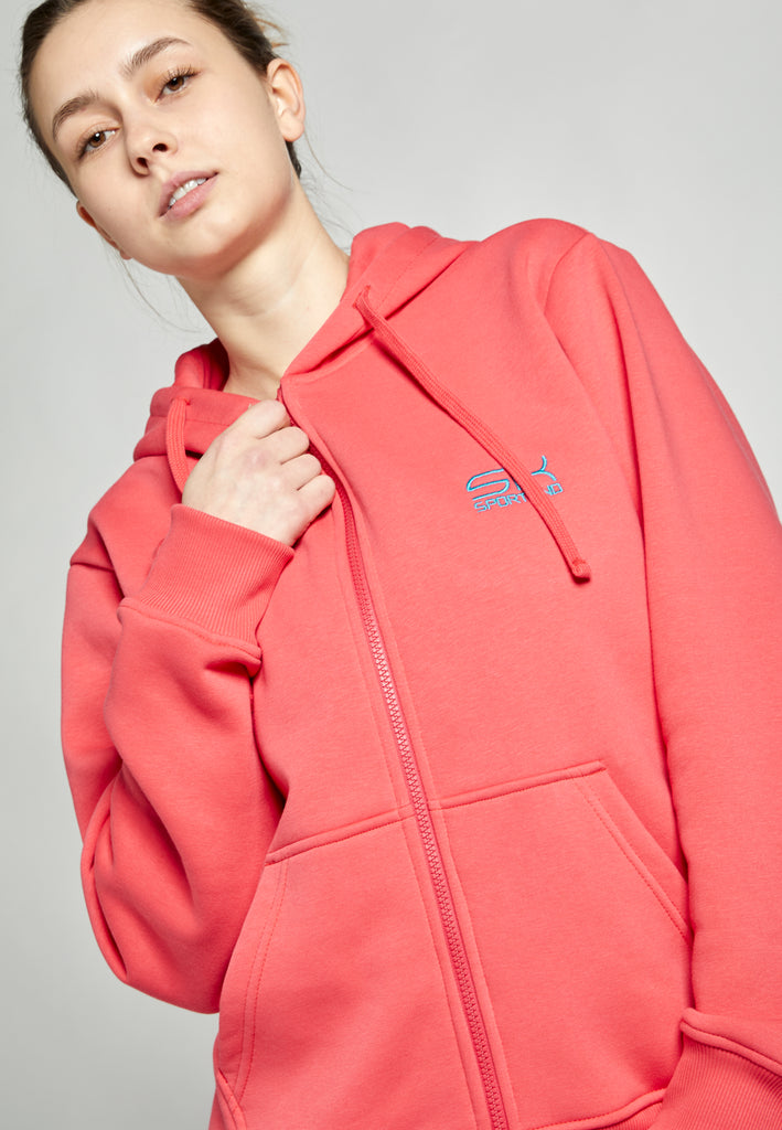 Unisex Kapuzenjacke mit Reißverschluss unisex, pfirsich von SPORTKIND