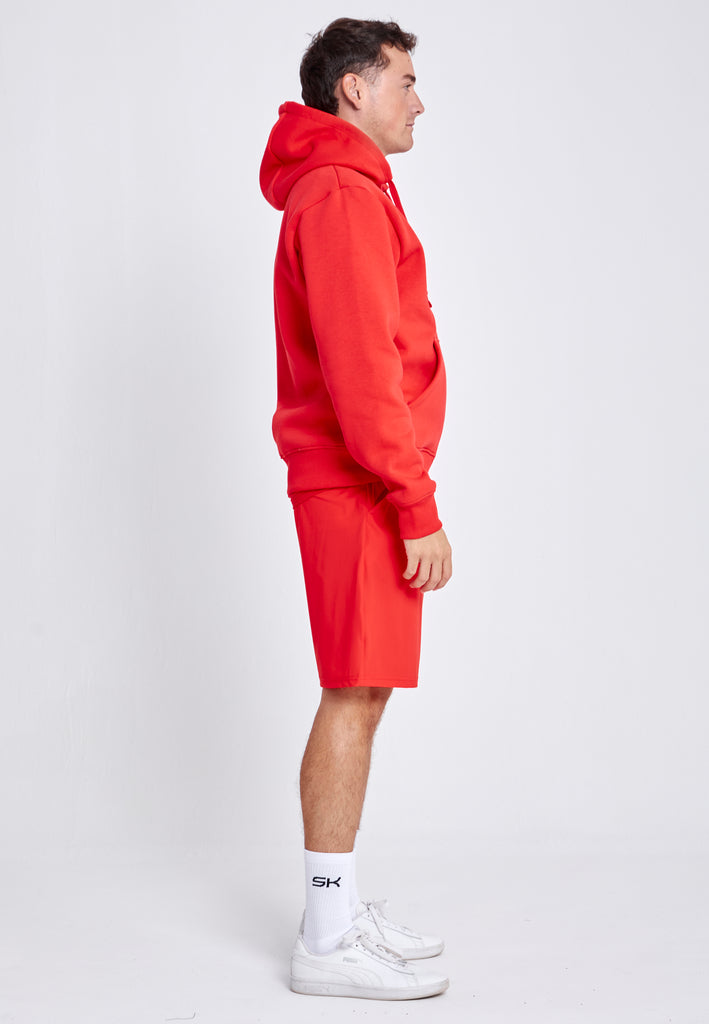 Unisex Kapuzenjacke mit Reißverschluss unisex, rot von SPORTKIND