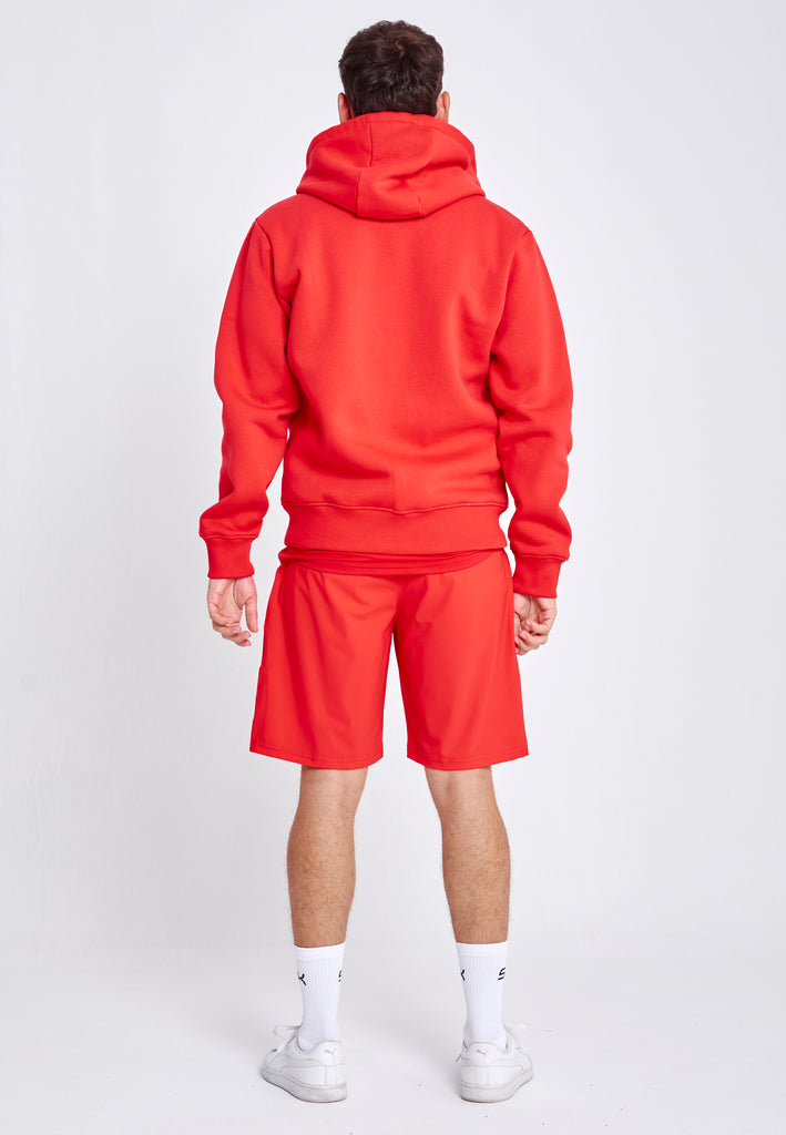 Unisex Kapuzenjacke mit Reißverschluss unisex, rot von SPORTKIND