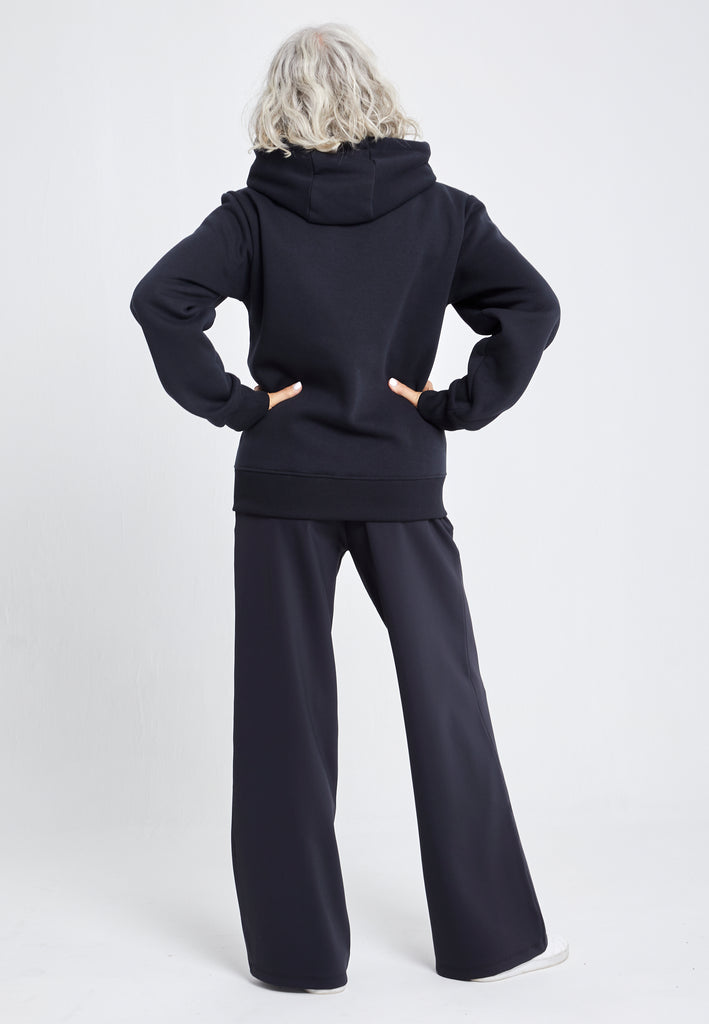 Unisex Kapuzenjacke mit Reißverschluss unisex, schwarz von SPORTKIND