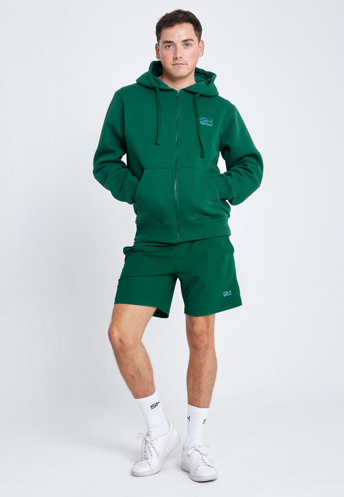 Unisex Kapuzenjacke mit Reißverschluss unisex, tannengrün von SPORTKIND