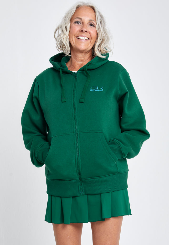 Unisex Kapuzenjacke mit Reißverschluss unisex, tannengrün von SPORTKIND