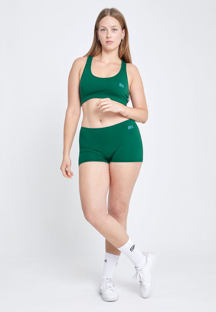 Mädchen & Damen Kurze Tennishose / Ballhose, tannengrün von SPORTKIND