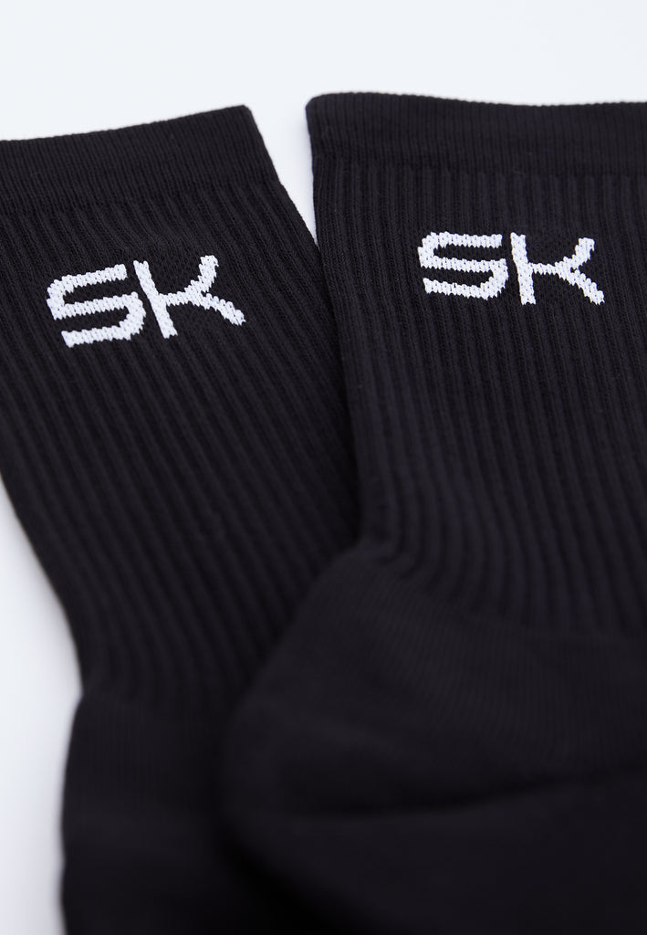 Unisex und Gender Lange Tennissocken, schwarz von SPORTKIND