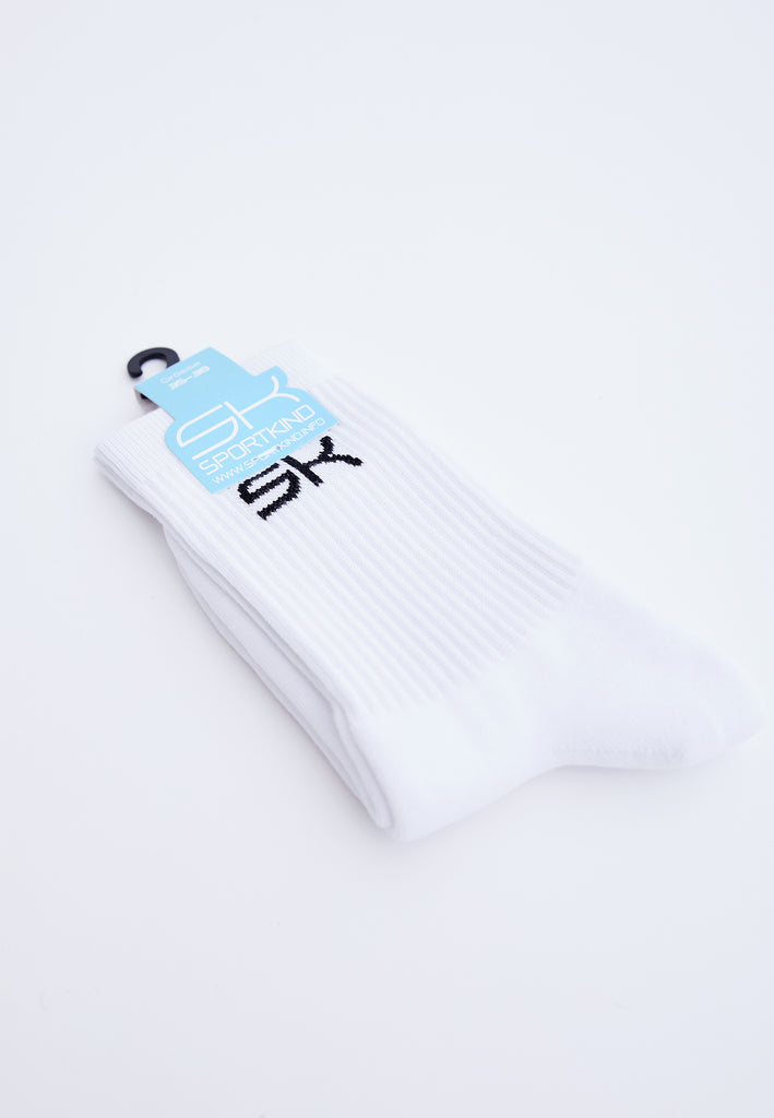 Unisex und Gender Lange Tennissocken, weiß von SPORTKIND