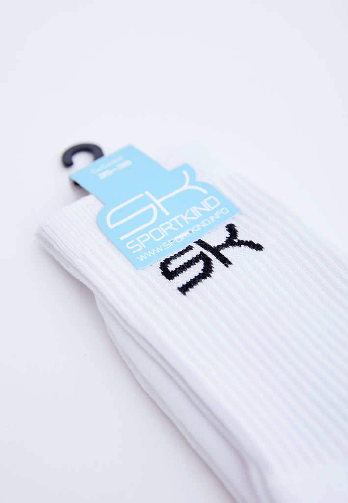 Unisex und Gender Lange Tennissocken, weiß von SPORTKIND