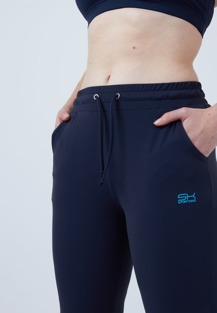 Mädchen & Damen und Gender Lange Trainingshose schmal, navy blau von SPORTKIND
