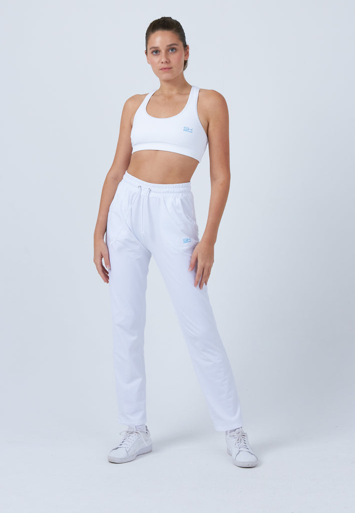 Mädchen & Damen und Gender Lange Trainingshose schmal, weiß von SPORTKIND