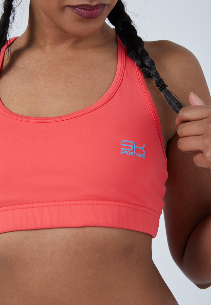 Mädchen & Damen und Gender Sport BH breite Träger, pfirsich von SPORTKIND