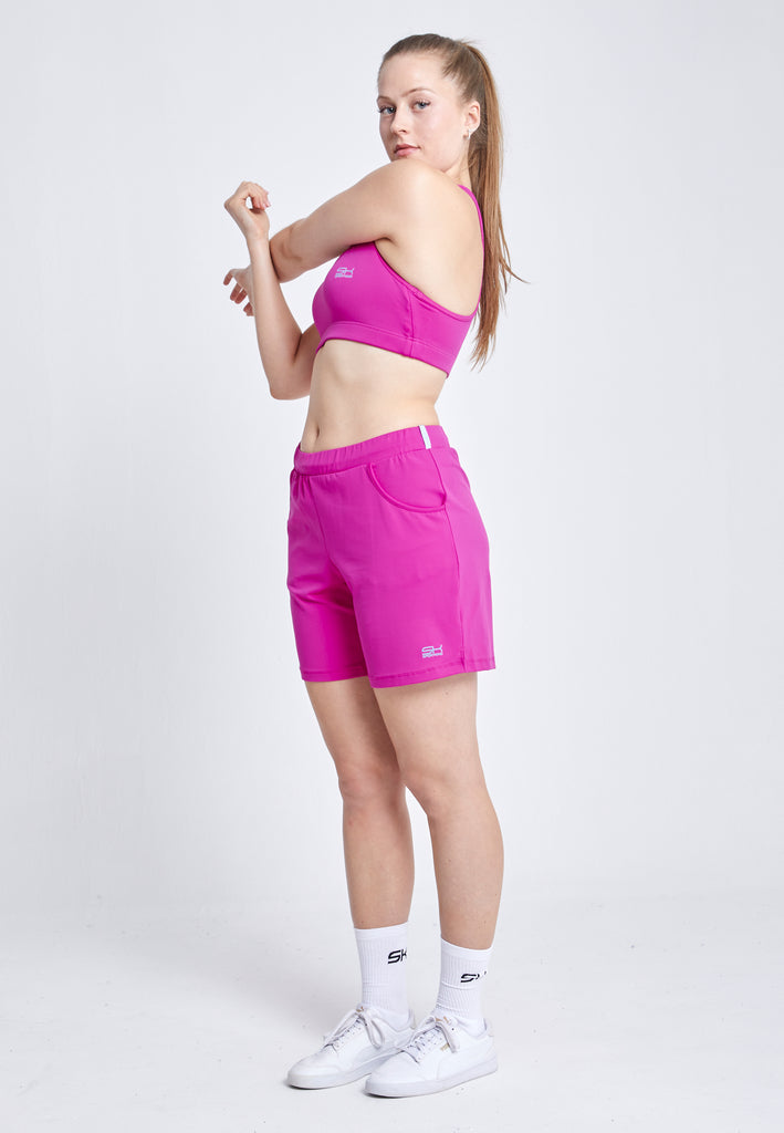 Mädchen & Damen Tennis Bermuda Shorts, berry pink von SPORTKIND