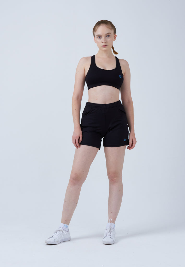 Mädchen & Damen und Gender Tennis Bermuda Shorts, schwarz von SPORTKIND