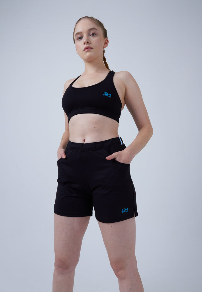 Mädchen & Damen und Gender Tennis Bermuda Shorts, schwarz von SPORTKIND