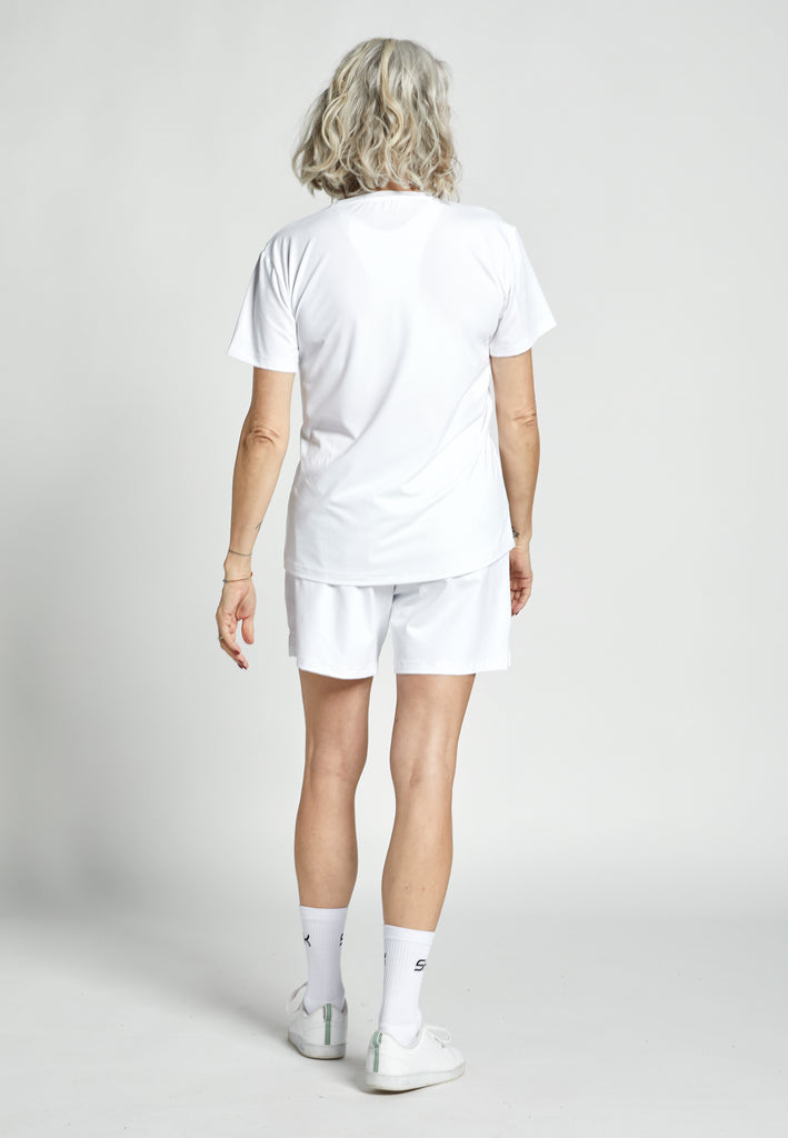 Mädchen & Damen Tennis Loose Fit T-Shirt Kurzarm, weiß von SPORTKIND