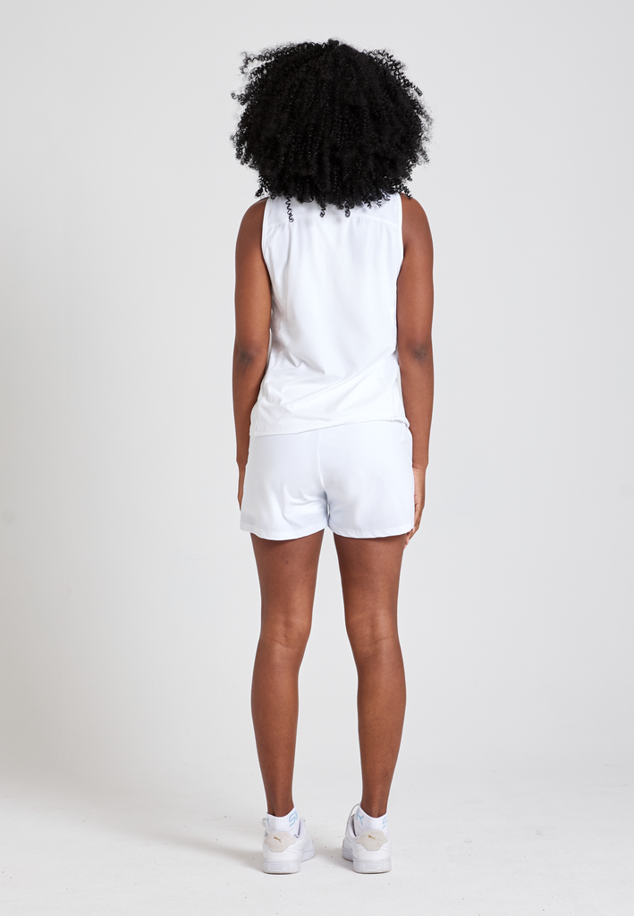 Mädchen & Damen Tennis Loose Fit Tanktop Basic, weiß von SPORTKIND