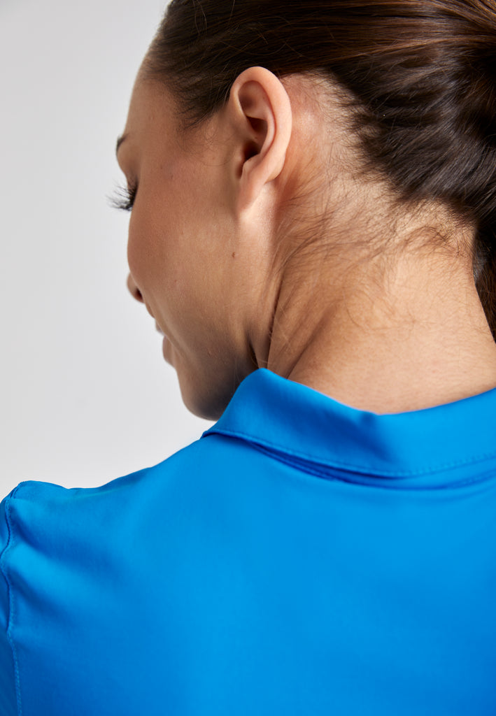 Mädchen & Damen Tennis Poloshirt Damen & Mädchen, cyan blau von SPORTKIND