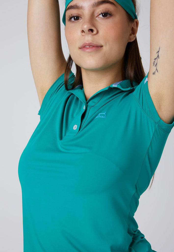 Mädchen & Damen und Gender Tennis Poloshirt Damen & Mädchen, smaragd grün von SPORTKIND