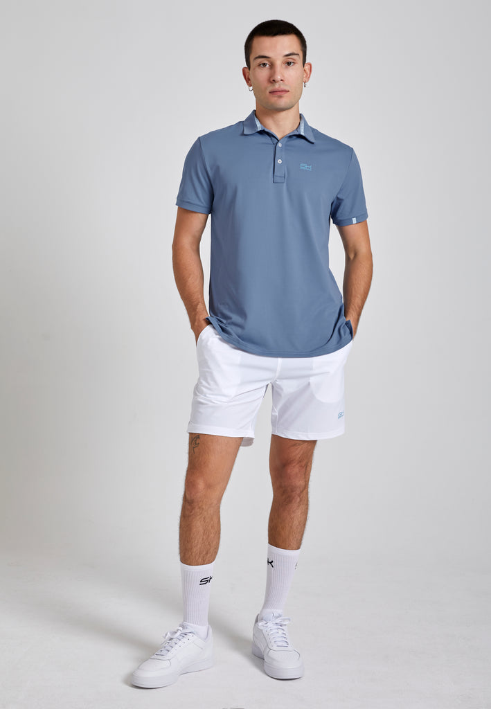 Jungen & Herren Tennis Poloshirt Herren & Jungen, grau blau von SPORTKIND