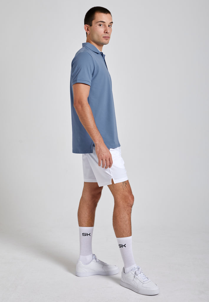 Jungen & Herren Tennis Poloshirt Herren & Jungen, grau blau von SPORTKIND