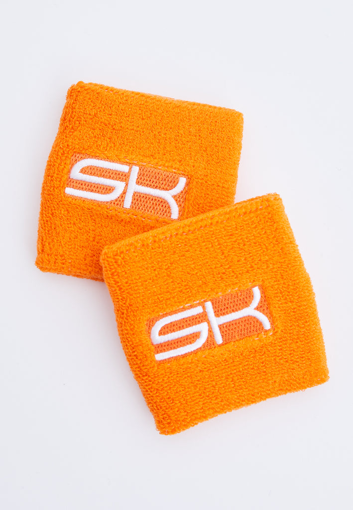 Unisex und Gender Tennis Schweißband klein 2er Set, orange von SPORTKIND