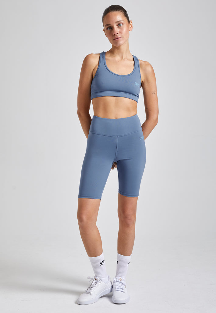 Mädchen & Damen Tennis Short Tights / Radlerhose, grau blau von SPORTKIND