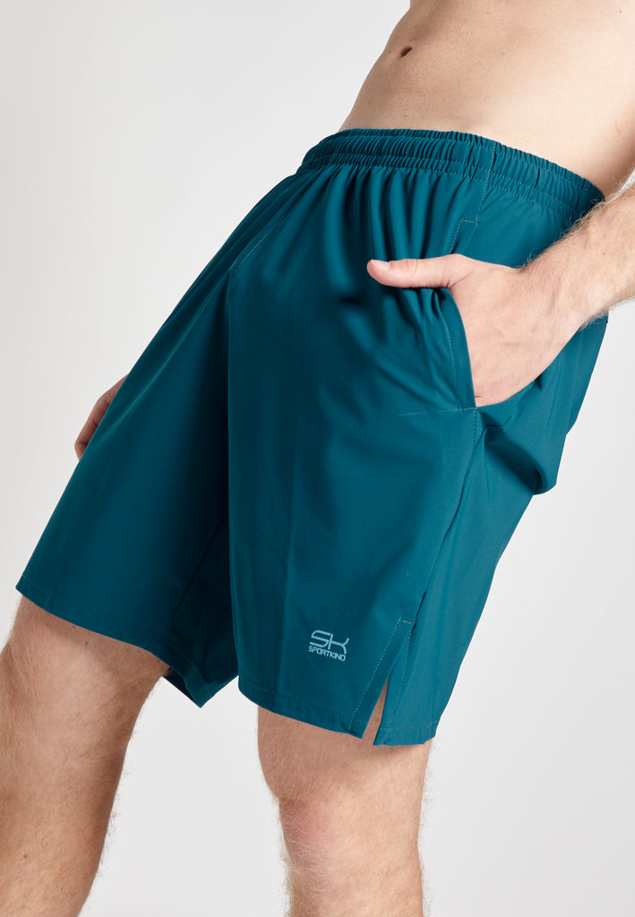 Jungen & Herren Tennis Shorts Performance fuer Herren & Jungen, petrol gruen von SPORTKIND
