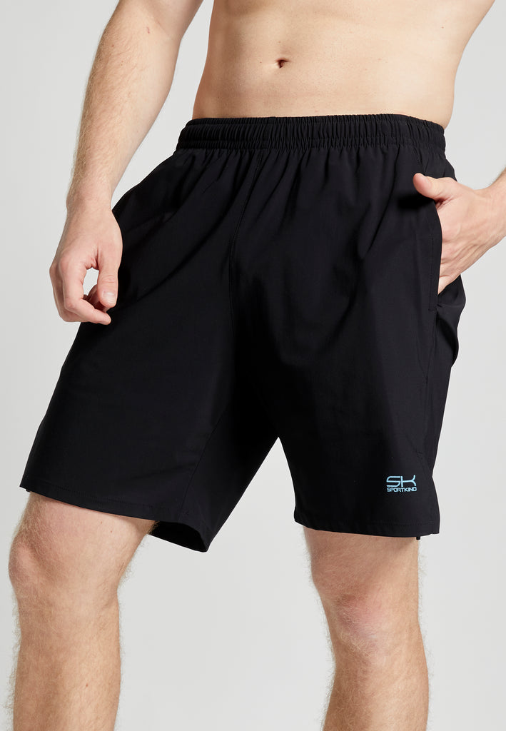 Jungen & Herren Tennis Shorts Performance fuer Herren & Jungen, schwarz von SPORTKIND