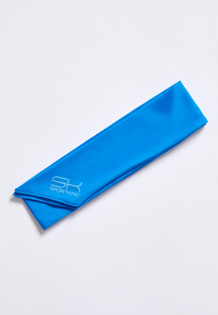 Unisex Tennis Stirnband / Schweissband, cyan blau von SPORTKIND