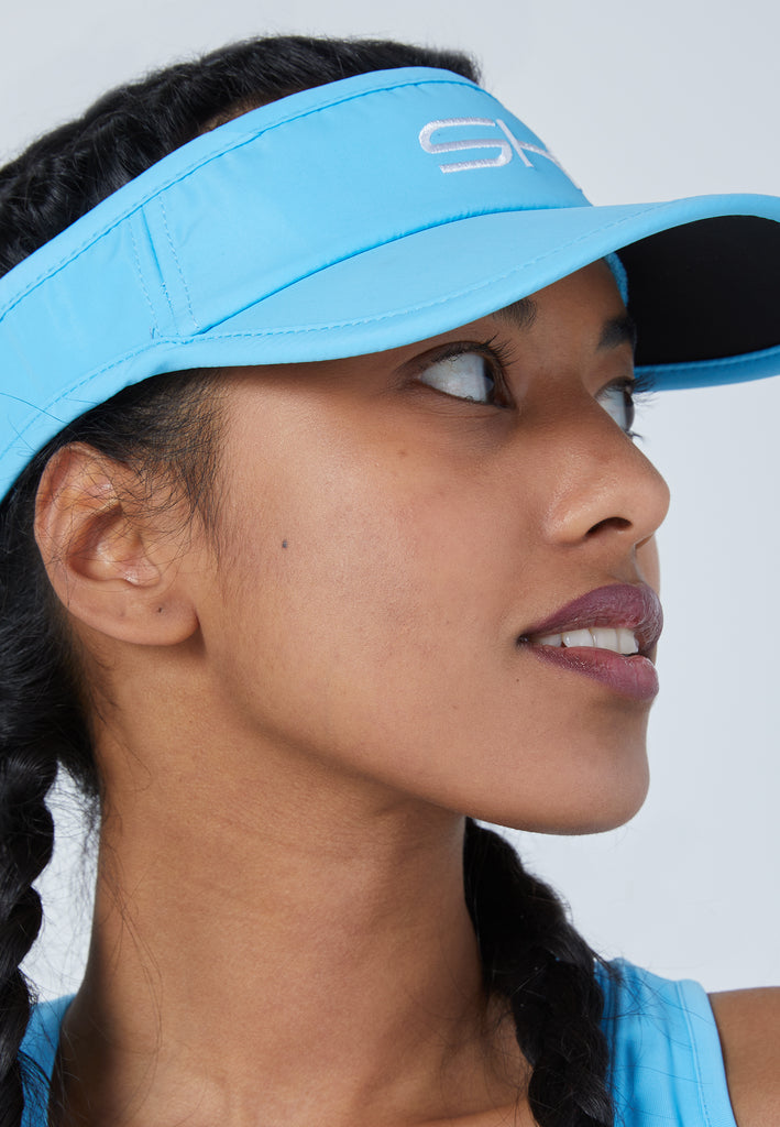Unisex und Gender Tennis Sun Visor, hellblau von SPORTKIND