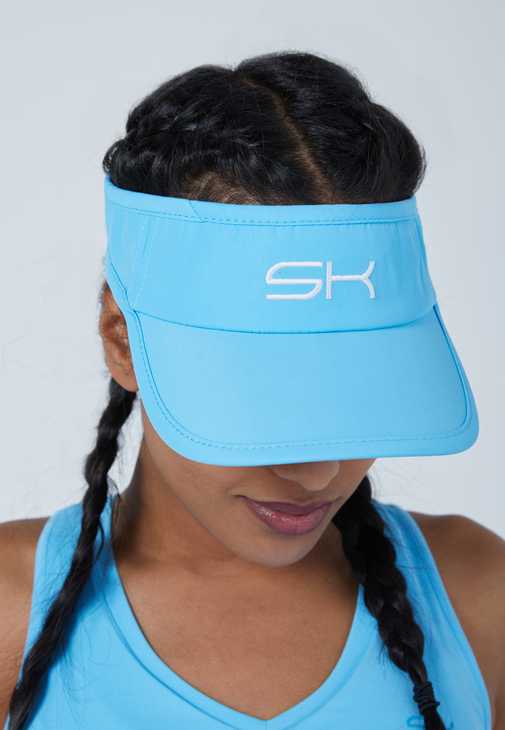 Unisex und Gender Tennis Sun Visor, hellblau von SPORTKIND