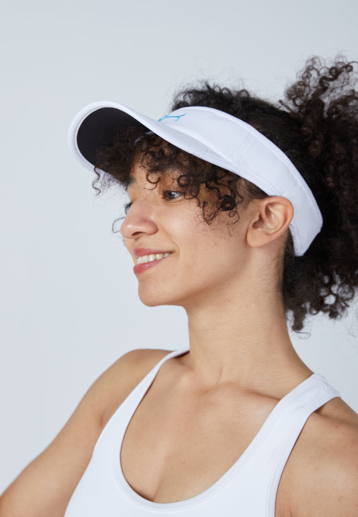 Unisex und Gender Tennis Sun Visor, weiß von SPORTKIND