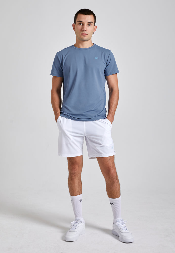 Jungen & Herren Tennis T-Shirt Rundhals, grau blau von SPORTKIND