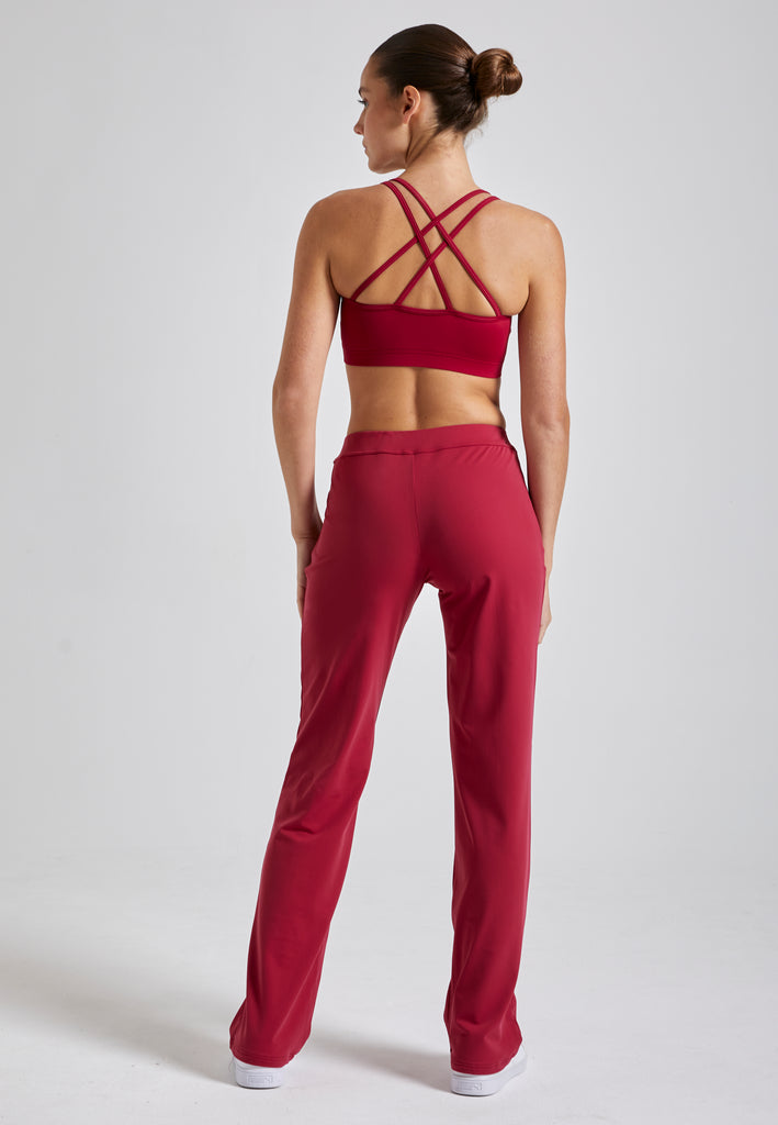 Mädchen & Damen Tennis Trainingshose lang, bordeaux rot von SPORTKIND