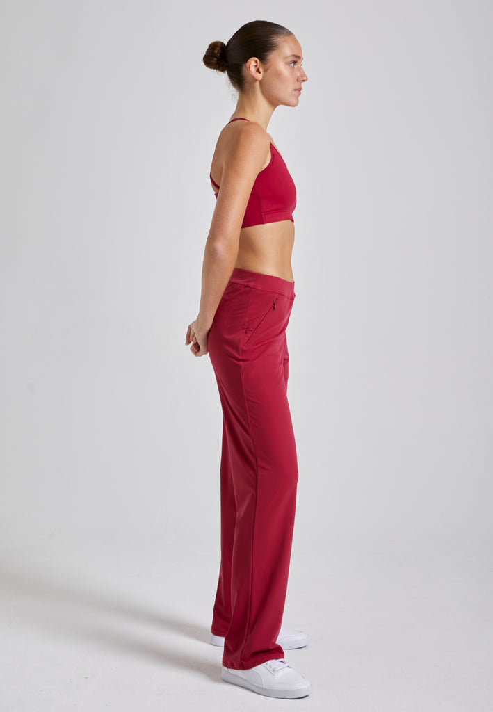 Mädchen & Damen Tennis Trainingshose lang, bordeaux rot von SPORTKIND