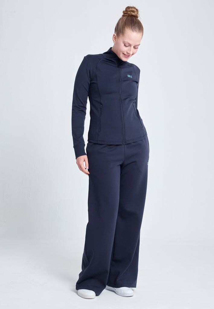 Mädchen & Damen Tennis Trainingshose weit, navy blau von SPORTKIND