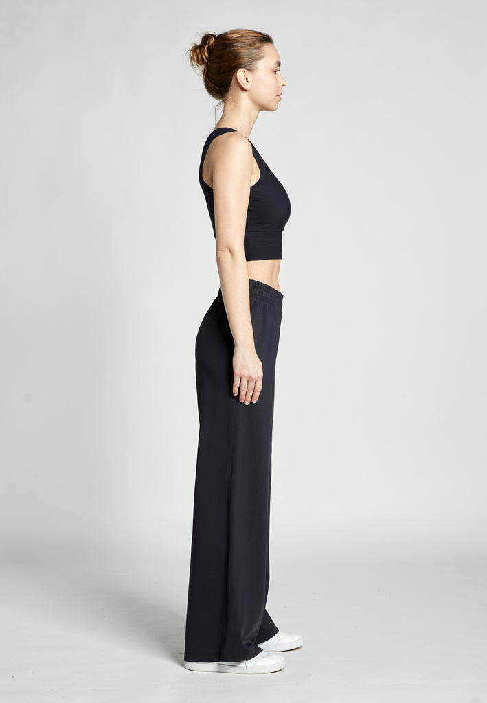 Mädchen & Damen Tennis Trainingshose weit, schwarz von SPORTKIND