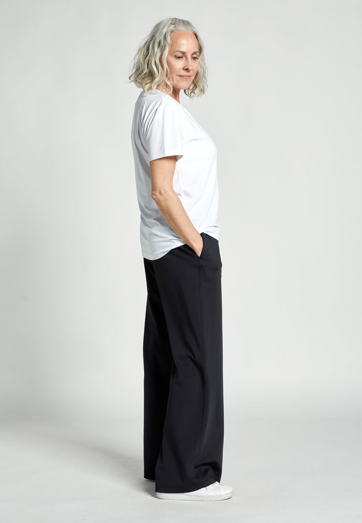 Mädchen & Damen Tennis Trainingshose weit, schwarz von SPORTKIND