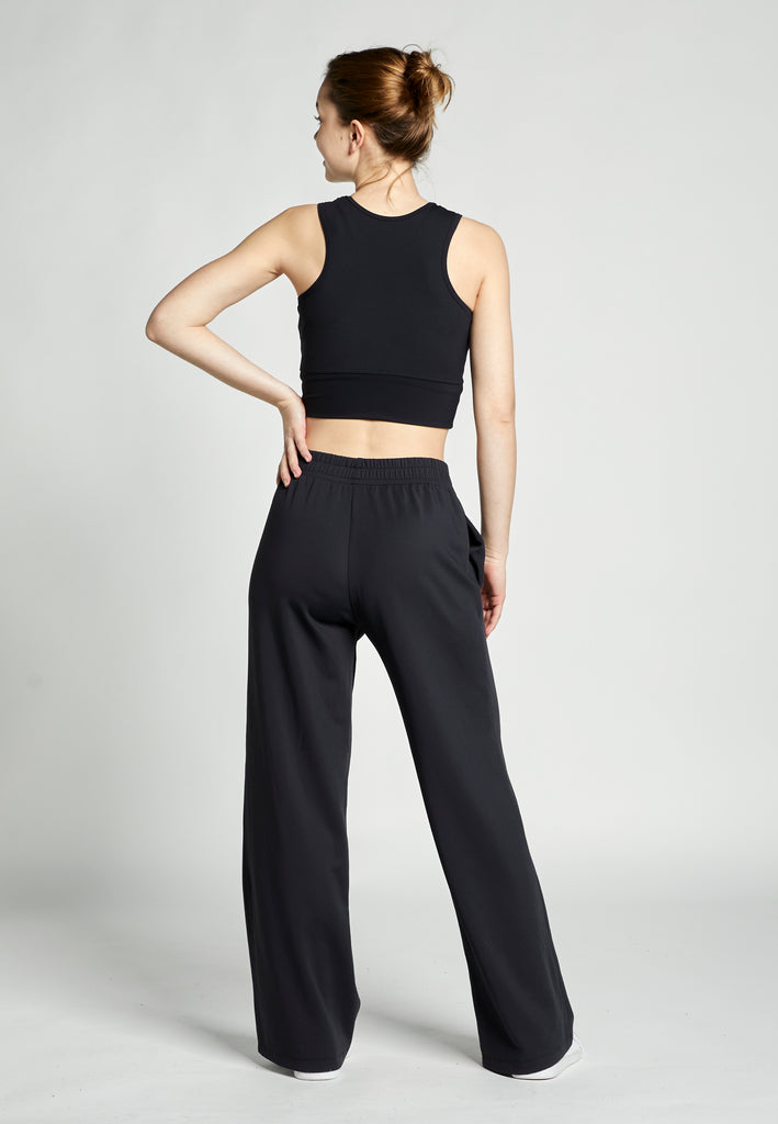 Mädchen & Damen Tennis Trainingshose weit, schwarz von SPORTKIND