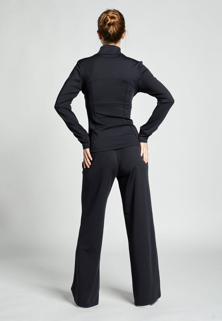 Mädchen & Damen Tennis Trainingsjacke, schwarz von SPORTKIND